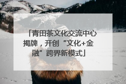青田茶文化交流中心揭牌，开创“文化+金融”跨界新模式