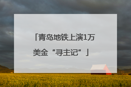 青岛地铁上演1万美金“寻主记”