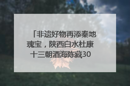 非遗好物再添秦地瑰宝，陕西白水杜康十三朝酒海陈藏30年别具一格