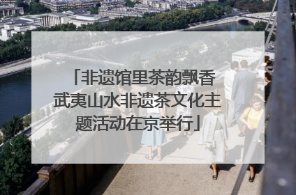 非遗馆里茶韵飘香 武夷山水非遗茶文化主题活动在京举行