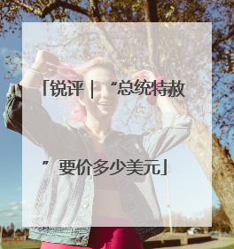 锐评｜“总统特赦”要价多少美元