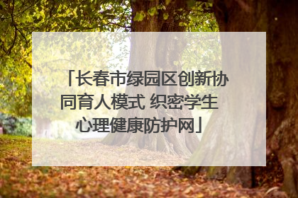 长春市绿园区创新协同育人模式 织密学生心理健康防护网