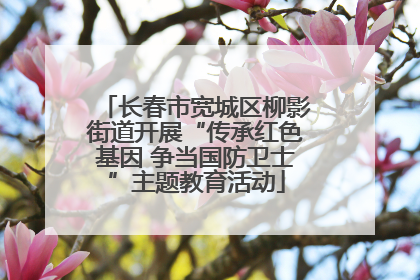 长春市宽城区柳影街道开展“传承红色基因 争当国防卫士”主题教育活动