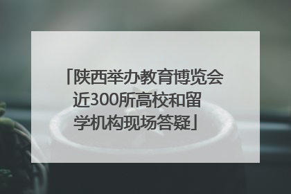 陕西举办教育博览会 近300所高校和留学机构现场答疑