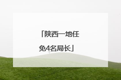 陕西一地任免4名局长