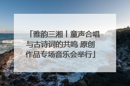 雅韵三湘丨童声合唱与古诗词的共鸣 原创作品专场音乐会举行