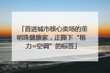 首进城市核心卖场的董明珠健康家，正撕下“格力=空调”的标签