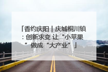 香约庆阳｜庆城桐川镇：创新求变 让“小苹果”做成“大产业”