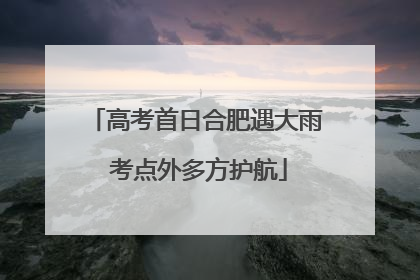 高考首日合肥遇大雨 考点外多方护航