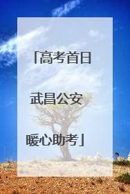 高考首日 武昌公安暖心助考