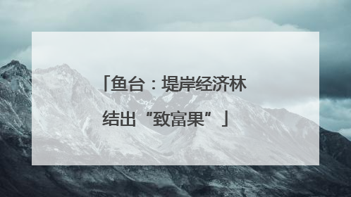 鱼台：堤岸经济林结出“致富果”