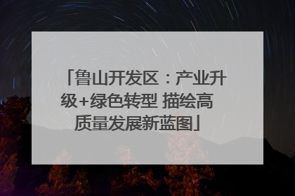 鲁山开发区：产业升级+绿色转型 描绘高质量发展新蓝图