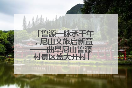 鲁源一脉承千年，尼山文旅启新章——曲阜尼山鲁源村景区盛大开村