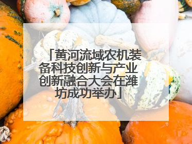 黄河流域农机装备科技创新与产业创新融合大会在潍坊成功举办