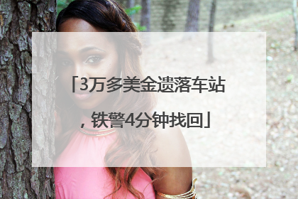 3万多美金遗落车站，铁警4分钟找回