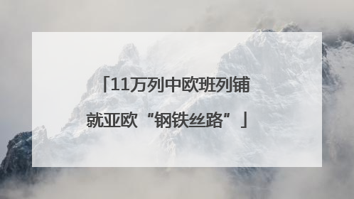 11万列中欧班列铺就亚欧“钢铁丝路”