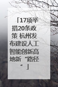 17项举措20条政策 杭州发布建设人工智能创新高地新“路径”