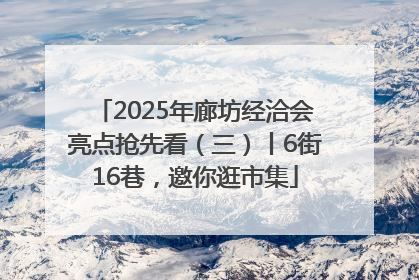 2025年廊坊经洽会亮点抢先看（三）丨6街16巷，邀你逛市集