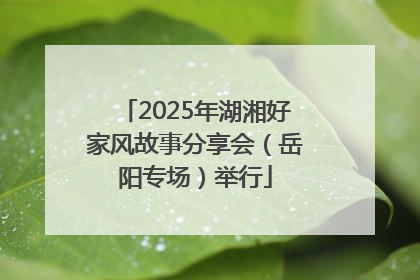 2025年湖湘好家风故事分享会（岳阳专场）举行