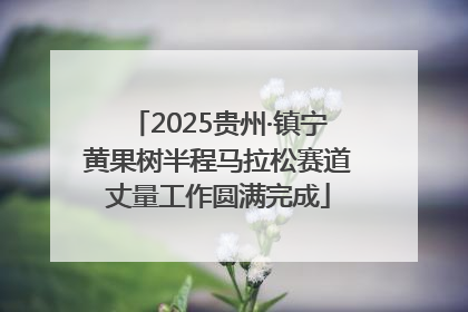 2025贵州·镇宁黄果树半程马拉松赛道丈量工作圆满完成