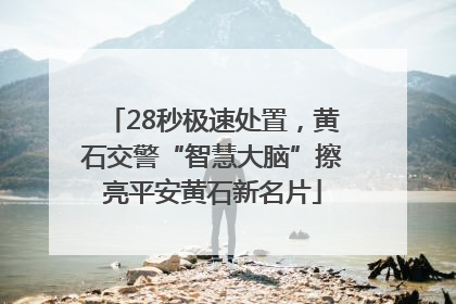 28秒极速处置，黄石交警“智慧大脑”擦亮平安黄石新名片