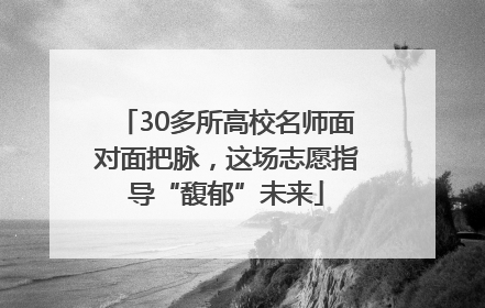 30多所高校名师面对面把脉，这场志愿指导“馥郁”未来