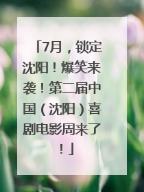 7月，锁定沈阳！爆笑来袭！第二届中国（沈阳）喜剧电影周来了！