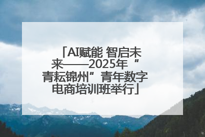 AI赋能 智启未来——2025年“青耘锦州”青年数字电商培训班举行