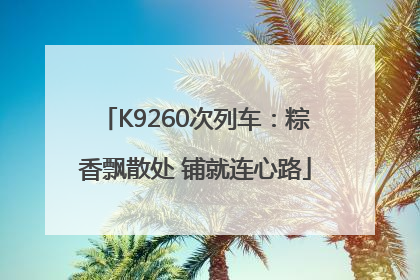 K9260次列车：粽香飘散处 铺就连心路