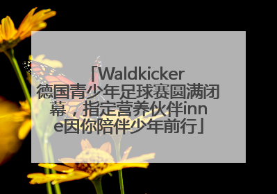 Waldkicker德国青少年足球赛圆满闭幕，指定营养伙伴inne因你陪伴少年前行